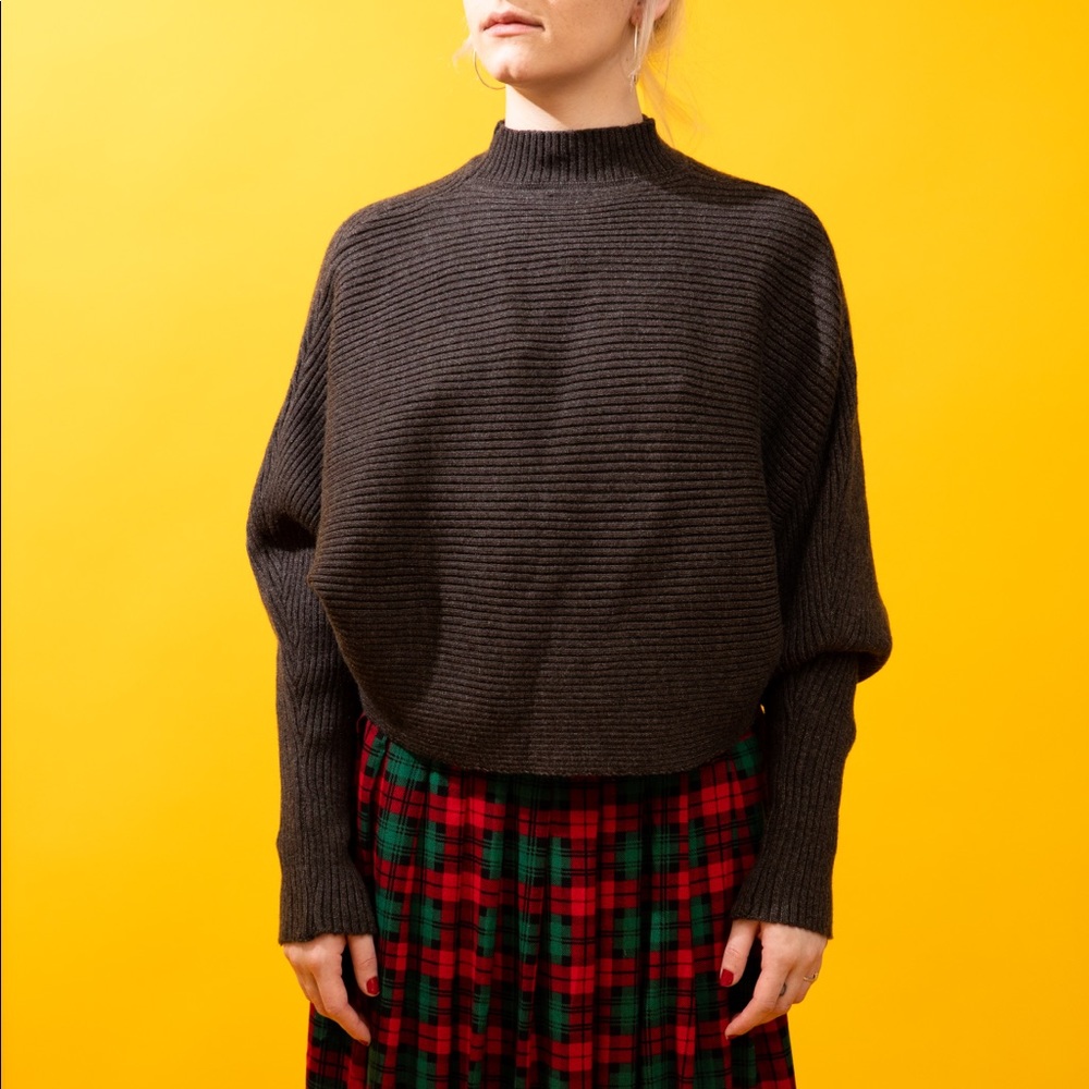 90s knit sweater with a mock neck